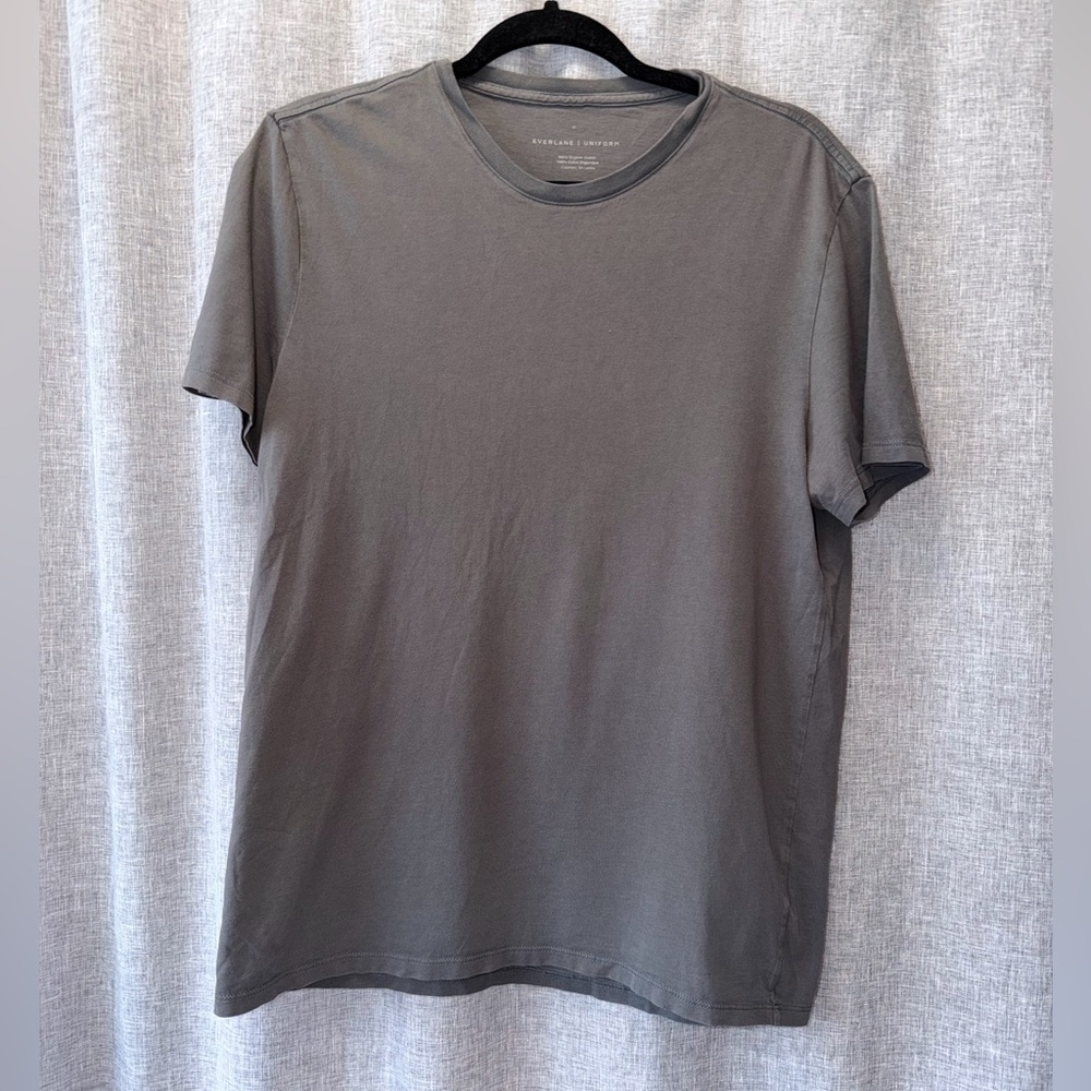 Everlane Short Sleeve Crew Tee - Slate Gray